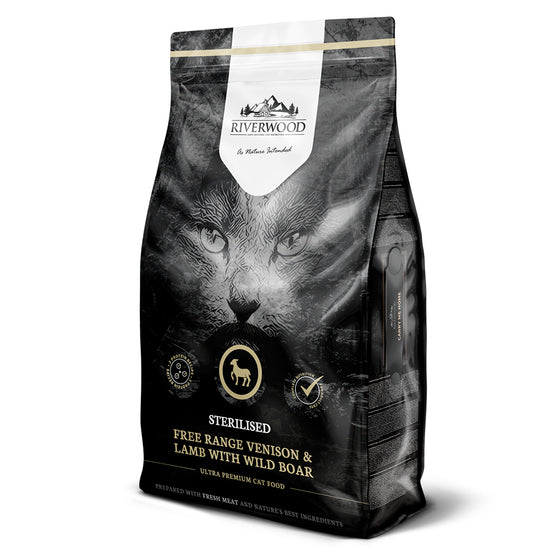 Riverwood viljaton Derma-täysravinto kissalle, lohi, vaalea kala & silli