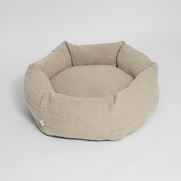 Luna 3.0 dog bed, oat bouclé
