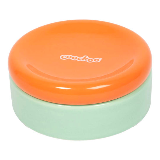 Funky Feeding -ruoka- ja juomakuppi, oranssi ja vihreä