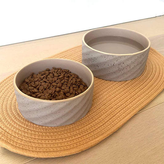 Ceramic feeding bowl