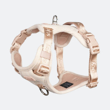 Elma dog harness, light rose
