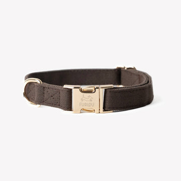 Canvas dog collar, brown