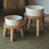 Wooden single bowl stand
