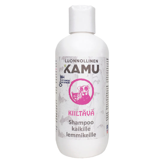 Luonnollinen Kamu Kiiltävä shampoo kissalle ja koiralle, 350 ml