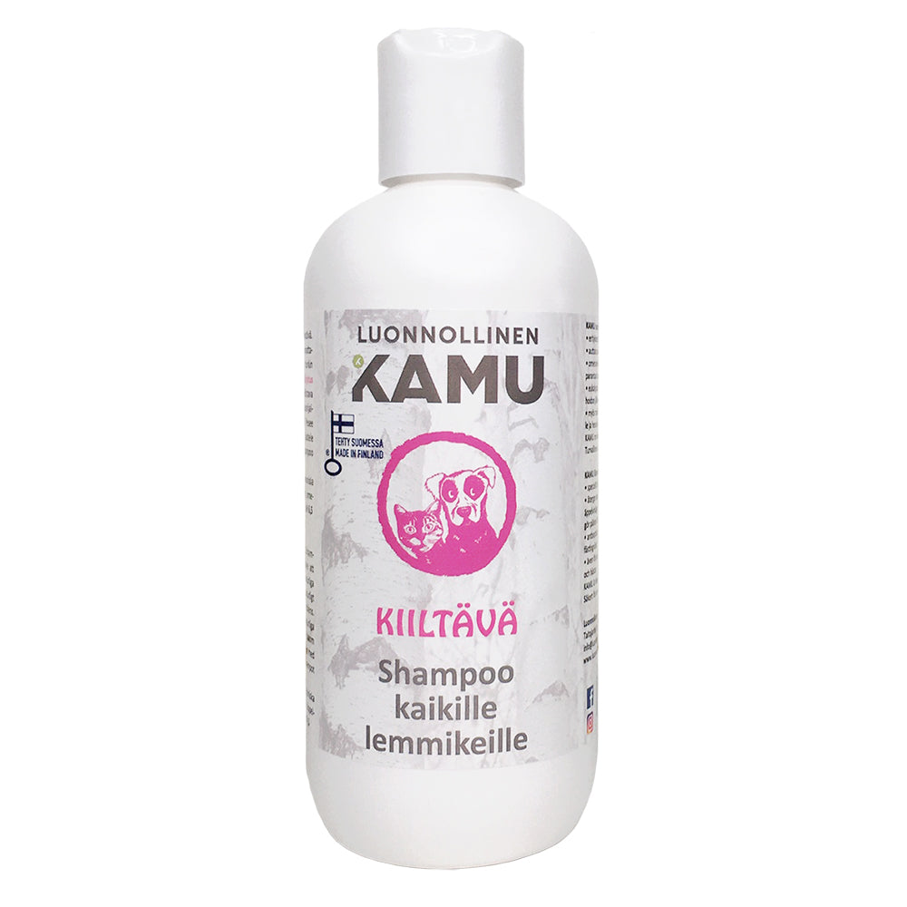 Luonnollinen Kamu Kiiltävä shampoo kissalle ja koiralle, 350 ml