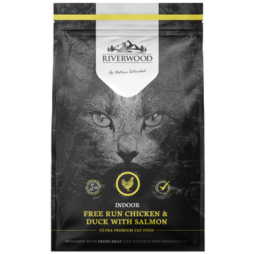 Grain-free complete food for indoor cats, chicken, duck &amp; salmon
