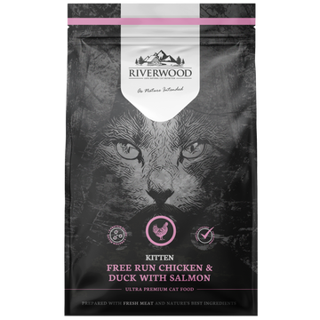 Kitten cat food with chicken, duck & salmon