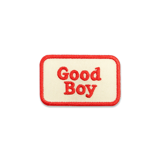 Scout's Honour Good Boy -silitettävä kangasmerkki koiralle