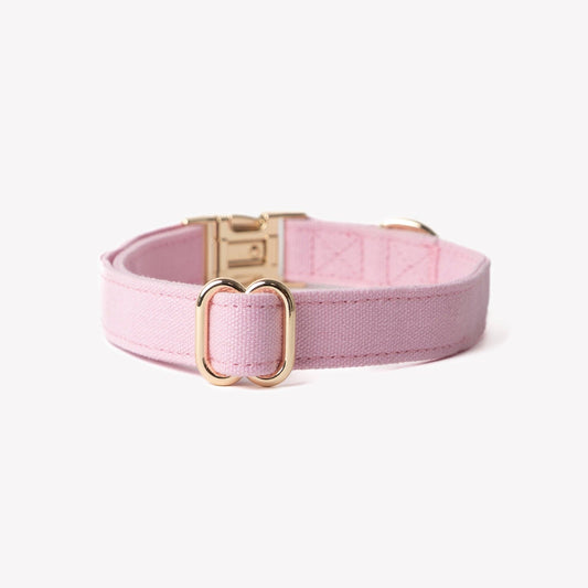Canvas dog collar, light pink