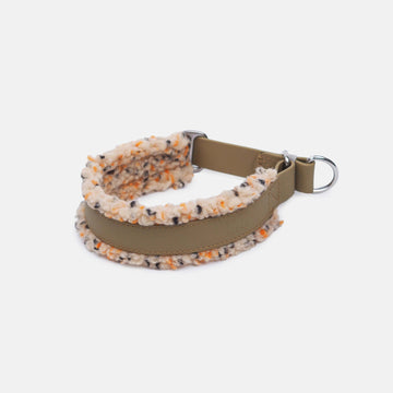 Padded Martingale Collar, green/beige