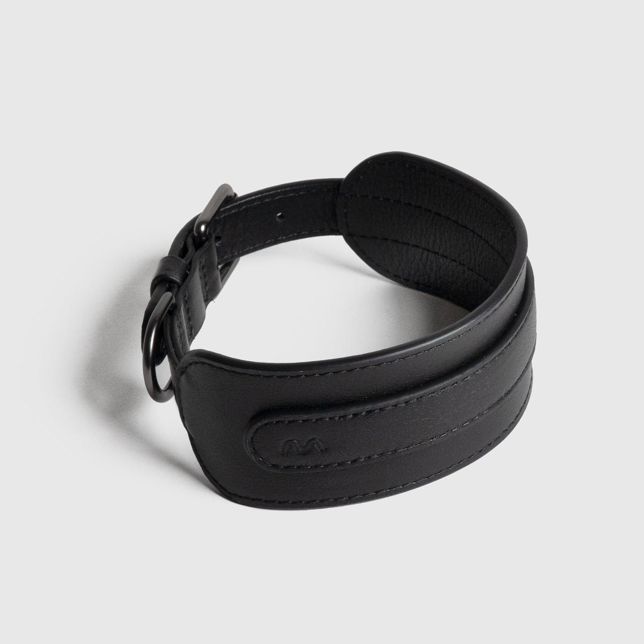 Masimalo Leveä nahkapanta, musta