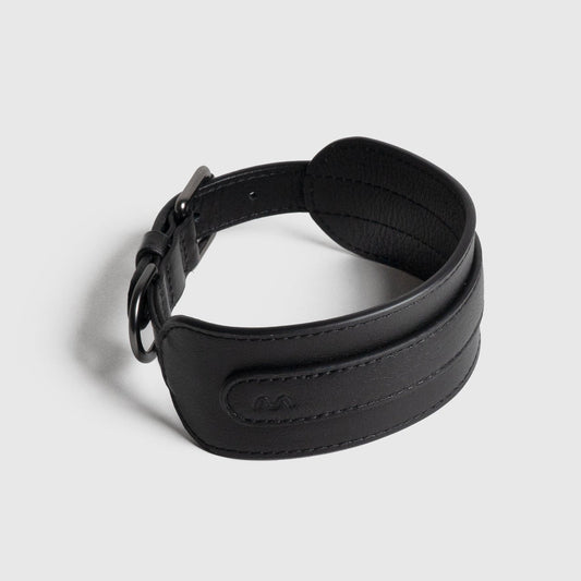 Masimalo Leveä nahkapanta, musta