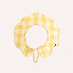 Lola dog neck style bandana, yellow vichy