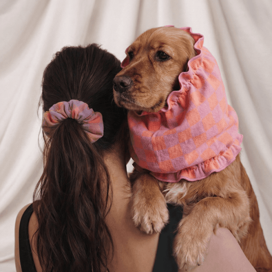 CAFIDE Noa - scrunchie, violetti ruutu