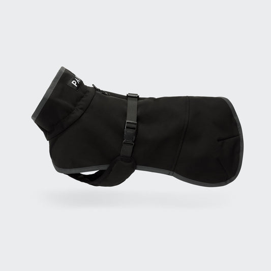 PAIKKA Palauttava softshell - takki koiralle, musta
