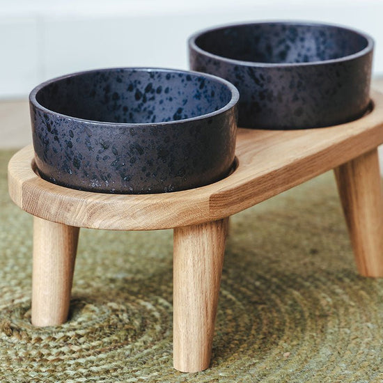 AVA bowls Puinen ruokakuppiteline
