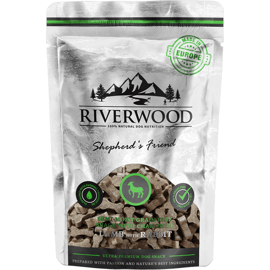 Riverwood Puolikosteat viljattomat makupalat koiralle, lammas & jänis