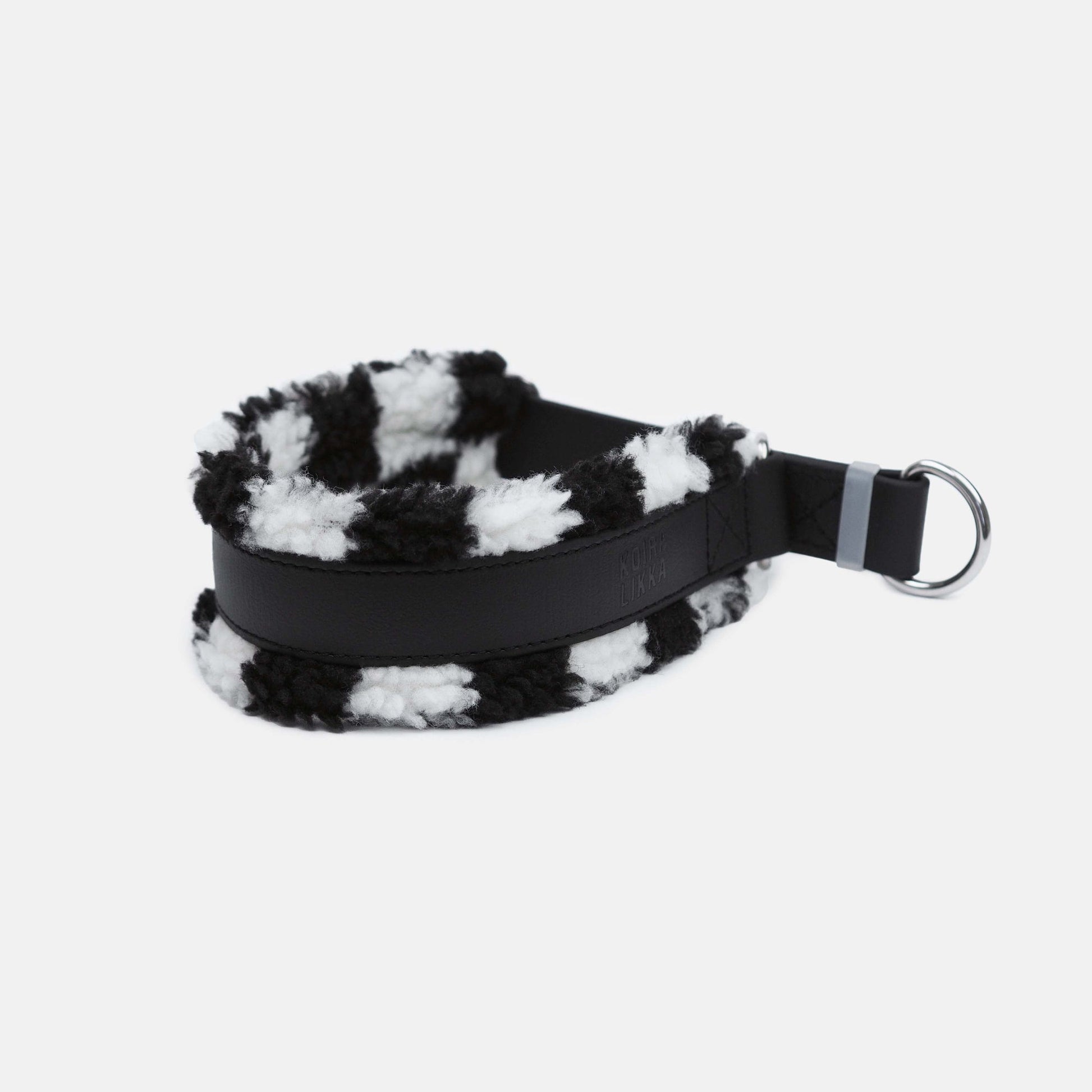 KOIRALIKKA Puolikuristava Teddy - panta, musta ruudullinen