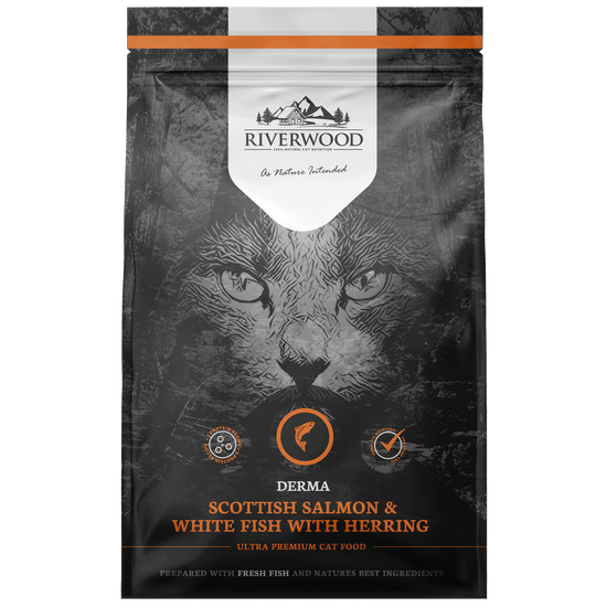 Riverwood Viljaton Derma - täysravinto kissalle, lohi, vaalea kala & silli