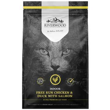 Riverwood Viljaton täysravinto sisäkissalle, kana, ankka & lohi